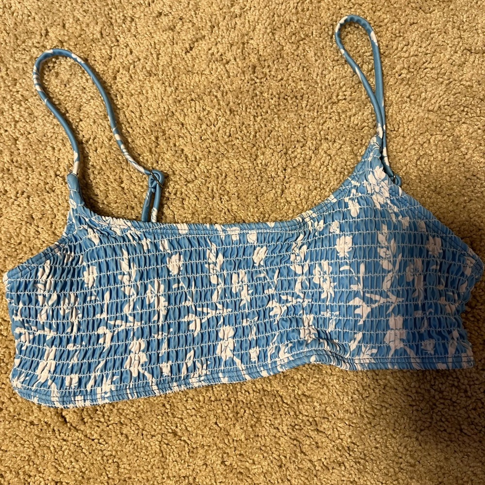 SHEIN Blue Flowered Womens Bikini